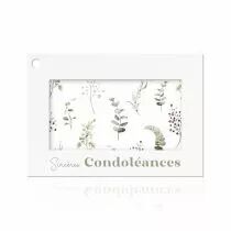 Carte Voeux Colora \ Sincères Condoléances\  ( x 10 )