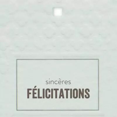 Carte Voeux Como \ Sinc�res F�licitations\  x 10