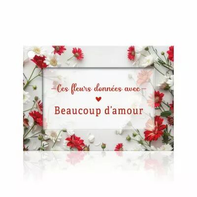 Carte Voeux Fleur de Fleur \ Beaucoup d\'Amour\  ( x 10 )