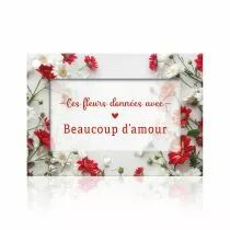 Carte Voeux Fleur de Fleur \ Beaucoup d\'Amour\  ( x 10 )