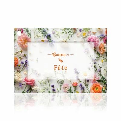 Carte Voeux Fleur de Fleur \ Bonne F�te\  ( x 10 )