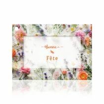 Carte Voeux Fleur de Fleur \ Bonne F&ecirc;te\  ( x 10 )