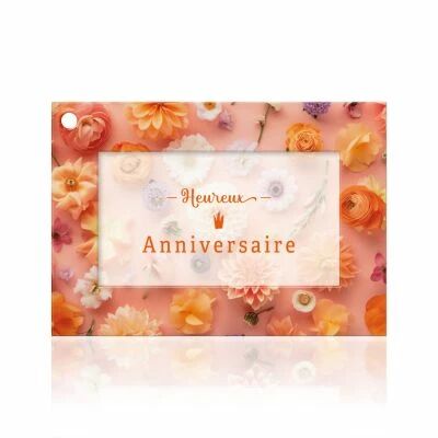 Carte Voeux Fleur de Fleur \ Heureux Anniversaire\  ( x 10 )