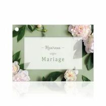 Carte Voeux Fleur de Fleur \ Heureux Mariage\  ( x 10 )