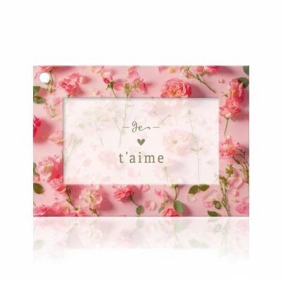 Carte Voeux Fleur de Fleur \ Je t\'aime\  ( x 10 )