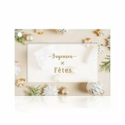 Carte Voeux Fleur de Fleur \ Joyeuses F�tes\  ( x 10 )