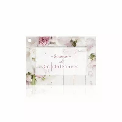 Carte Voeux Fleur de Fleur \ Sinc�res Condol�ances\  ( x 10 )