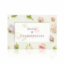 Carte Voeux Fleur de Fleur \ Sincères Condoléances\  ( x 10 )
