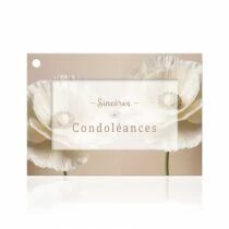 Carte Voeux Fleur de Fleur \ Sinc&egrave;res Condol&eacute;ances\  ( x 10 )