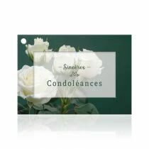 Carte Voeux Fleur de Fleur \ Sinc&egrave;res Condol&eacute;ances\  ( x 10 )
