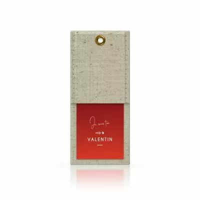 Carte Voeux Jute \ Je suis ton Valentin\  ( x 10 )