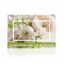 Cartes Voeux Brillant \ Heureux Anniversaire de Mariage\  ( x 10 )