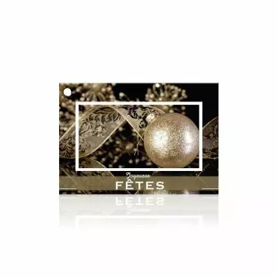 Cartes Voeux Brillant \ Joyeuses F�tes\  ( x 10 )
