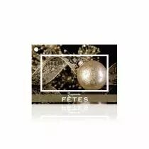 Cartes Voeux Brillant \ Joyeuses F&ecirc;tes\  ( x 10 )