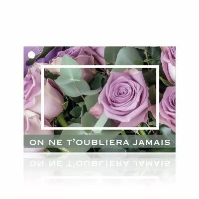 Cartes Voeux Brillant \ On ne t\'oubliera jamais\  ( x 10 )