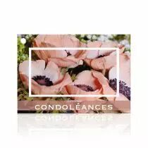 Cartes Voeux Brillant \ Sincères Condoléances\  ( x 10 )