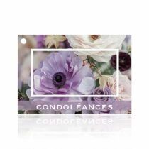 Cartes Voeux Brillant \ Sincères Condoléances\  ( x 10 )