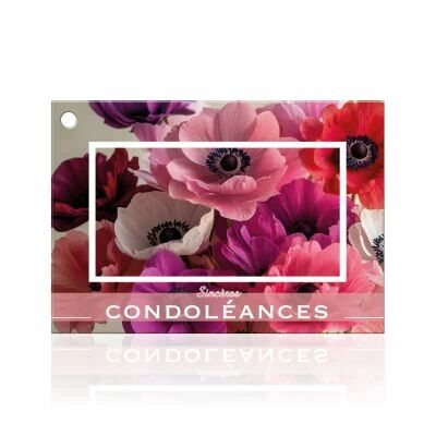 Cartes Voeux Brillant \ Sinc�res Condol�ances\  ( x 10 )