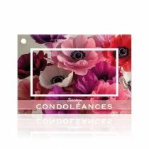 Cartes Voeux Brillant \ Sinc&egrave;res Condol&eacute;ances\  ( x 10 )