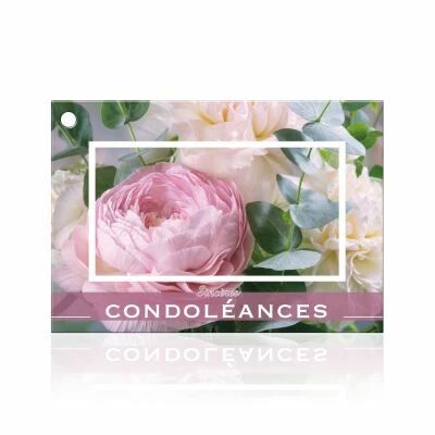 Cartes Voeux Brillant \ Sinc�res Condol�ances\  ( x 10 )
