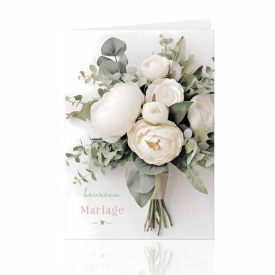 Cartes Voeux Grand Mod�le \  Heureux Mariage \  ( x 10 )