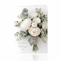 Cartes Voeux Grand Mod&egrave;le \  Heureux Mariage \  ( x 10 )