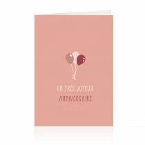 Cartes Voeux Grand Mod&egrave;le \  Joyeux Anniversaire \  ( x 10 )