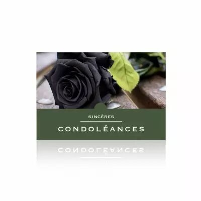 Cartes Voeux Grand Mod�le \  Sinc�res Condol�ances \  ( x 10 )