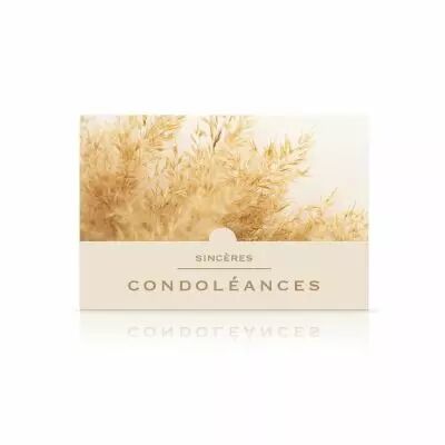 Cartes Voeux Grand Mod�le \  Sinc�res Condol�ances \  ( x 10 )