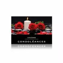 Cartes Voeux Grand Modèle \  Sincères Condoléances \  ( x 10 )