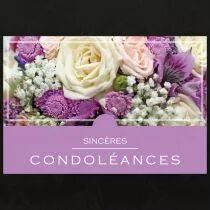 Cartes Voeux Grand Modèle \  Sincères Condoléances \  ( x 10 )