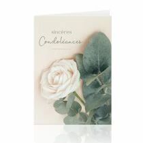 Cartes Voeux Grand Mod&egrave;le \  Sinc&egrave;res Condol&eacute;ances \  ( x 10 )