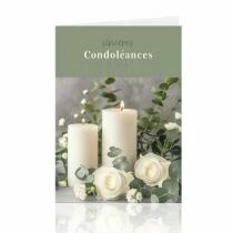 Cartes Voeux Grand Mod&egrave;le \  Sinc&egrave;res Condol&eacute;ances \  ( x 10 )
