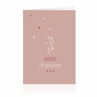 Cartes Voeux Grand Mod�le \  Sinc�res F�licitations\  ( x 10 )