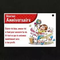 Cartes Voeux Risa \ Heureux Anniversaire\  ( x 10 )