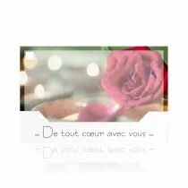 Cartes Voeux Silenzio \ De tout coeur avec vous\  ( x 10 )