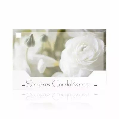 Cartes Voeux Silenzio \ Sinc�res Condol�ances\  ( x 10 )