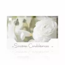 Cartes Voeux Silenzio \ Sincères Condoléances\  ( x 10 )