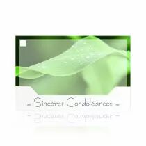 Cartes Voeux Silenzio \ Sincères Condoléances\  ( x 10 )