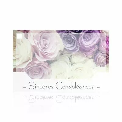Cartes Voeux Silenzio \ Sinc�res Condol�ances\  ( x 10 )