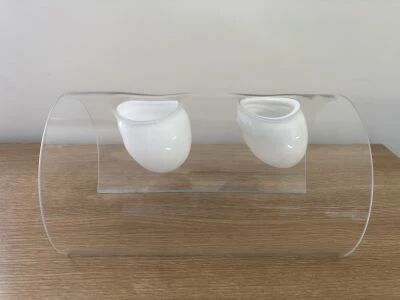 Centre Table Verre H15 Blanc