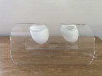 Centre Table Verre H15 Blanc