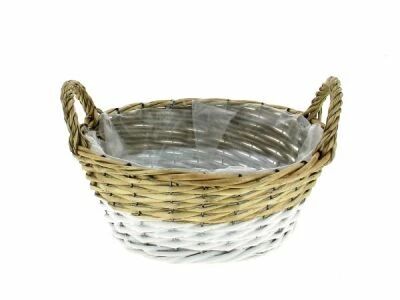 Corbeille Osier D25 H10 Bicolore