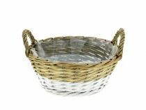 Corbeille Osier D25 H10 Bicolore