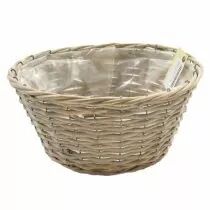 Corbeille Osier Ton D20,5 H12 Gris