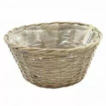 Corbeille Osier Ton D20,5 H12 Gris
