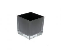 Cube Verre 7x7 H8 Gris