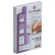 Enveloppes + Cartes de Visite Blanc ( x 20 )