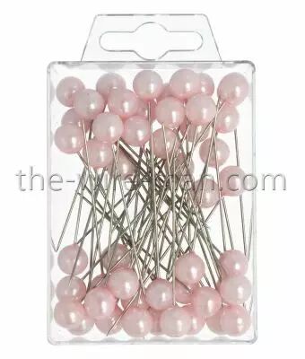 Epingle T�te Perle 10mm Rose x 50