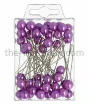 Epingle Tête Perle 10mm Violet x 50